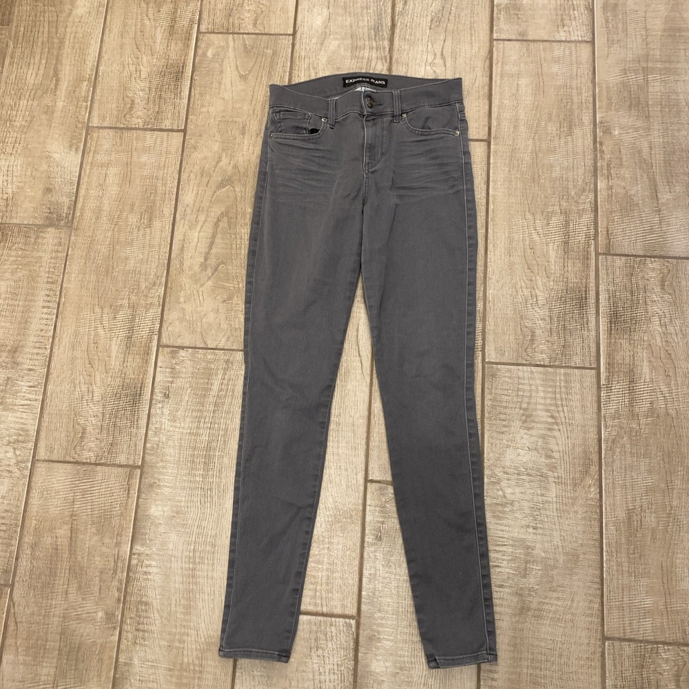 Express Jeans Women Sz 0R Gray Extreme Stretch Legging MIA Middies Skinny Jeans
